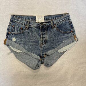 One Teaspoon Bandits Low Rise Denim Jean Shorts